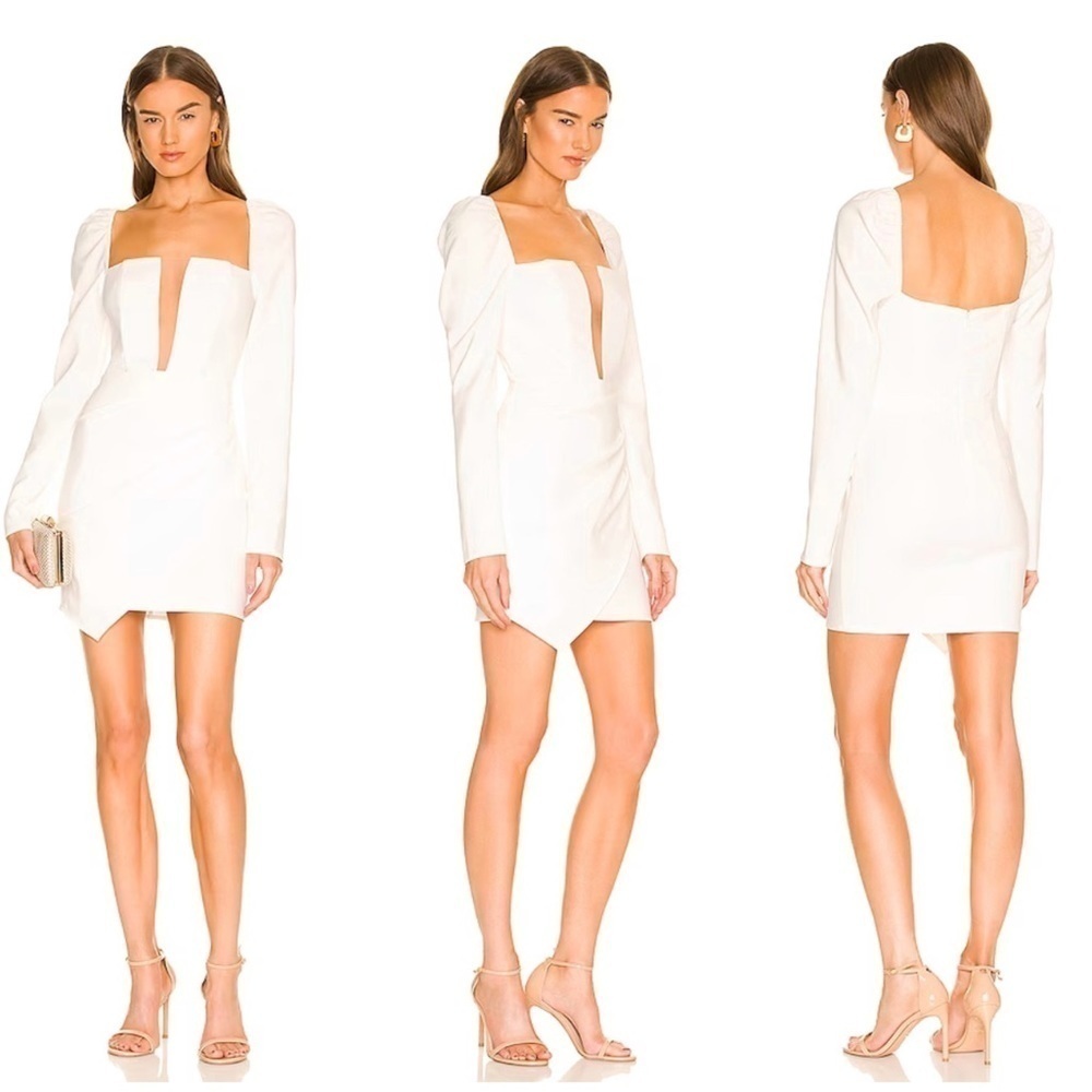 Michael Costello x REVOLVE Racquel Mini Dress in Ivory Size S